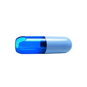 A di Alessi Up-Pill Cotton Pad Dispenser, Blue (ASG32 AZ)