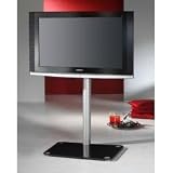 VCM Alina LCD-Standfu&szlig; Aluminium Schwarzglas