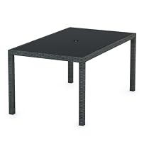 Big Sale Sonax Z-506-TPP Park 7-Piece Terrace Black Weave Patio Dining Set