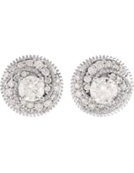 Diamond Earrings 14K White Gold 3/4 Ct Tw Pair Diamond Earrings