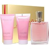 Miracle by Lancome for Women 3 Piece Set Includes: 1.7 oz Eau de Toilette Spray + 1.7 oz Perfumed Body Lotion + 1.7 oz Bath and Shower Gel