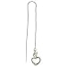 Sterling Silver Italian Heart Thread Earrings total length 4 1/4" Long