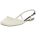 Nine West Women's Halls Slingback Flat,Ivory/Black,7 M