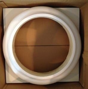 8-11/16" Total Height x 21-1/8" Widest Point with 16" Diameter Hole Opening, Tuscan Base