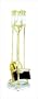 UniFlame 5 Piece Polished Brass And White Marble Fireset