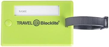 Blocklite Luggage Baggage Tag Tags Travel Info Card SW8039 Green