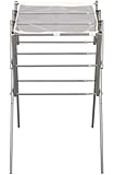 Household Essentials Expandable Folding Indoor Clothes Drying Rack, Satin Silver