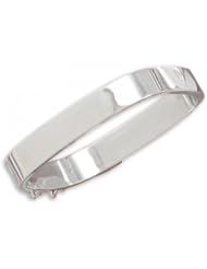 MMA Silver - 10mm TV-shaped Polished Bangle