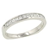 Channel Set Princess Cut Diamond Wedding Band .38cttw