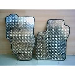 Alufu�matten vorne ohne Kantenschutz MCC Smart fortwo/City Coupe mit Staufach unter dem Fahrersitz 1998-2006
