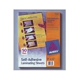 Clear Self Adhesive Laminating Sheets, 3 mil., 9 x 12, 10 Sheets per Pack (AVELS10P)