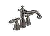 Delta 4555-PTLHP Victorian Two Handle Mini-Widespread Lavatory Faucet Less Handles, Aged Pewter