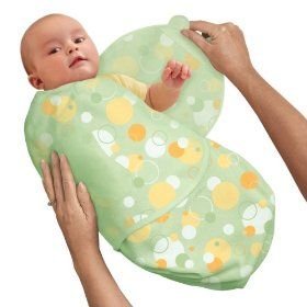 Kiddopotamus SwaddleMe Microfleece, Bubble Green, Small