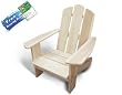Lohasrus Kids Patio Chair 15007 - Non-toxic White Wash Painted Fir, for ages 2 to 5, Free Drawing Book