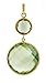14k Yellow Gold Pendant Green Amethyst Round Drops title=