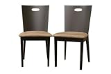 CB-2712YBH-DW10 Dark Brown / Wenge Wood Veneer Finish Baxton Studio Lamar Dark Brown Modern Dining Chair (Set of 2) By Wholesale Interiors