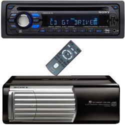 SONY CDX-GT50UI CD/MP3/USB/AUX INPUT DIRECT IPOD WITH CDX-656 10 CD CHANGER
