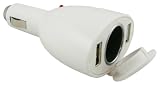 greymobiles 2 Port USB Car Charger/Adaptor For iPod, MP3 Players & More (White)