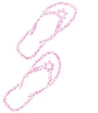 Flip Flops (Pink Glitter) 6 x 8 Decal - Die Cutz
