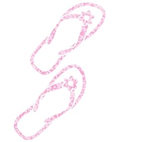Flip Flops (Pink Glitter) 6
