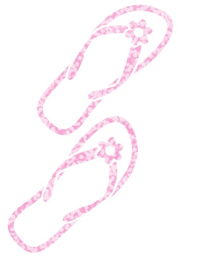 Flip Flops (Pink Glitter) 6 x 8 Decal - Die Cutz