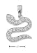 Sterling Silver CZ Snake Pendant