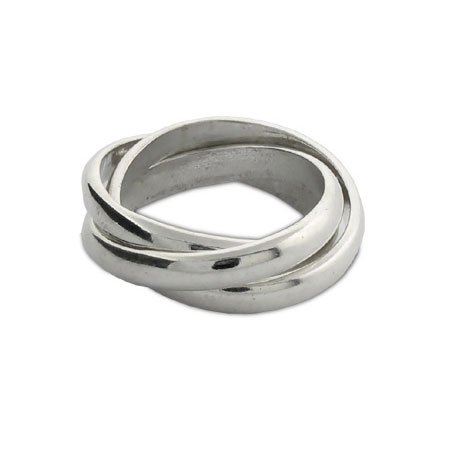 Eve's Addiction Sterling Silver Trinity Ring
