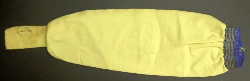 22" Long Kevlar Twill Sleeve, Knit Wrist, Thumb Hole, 11 3/4" Blue/Gold Elastic