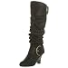 Naughty Monkey Women's D-Ring Boot,Black,8.5 M