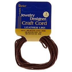 1mm Imitation Leather Cord, Brown, 3 Yds/Pkg