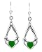 Kit Heath Celtic Green Agate Claddagh Earrings