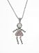 Jewelry : Sterling Silver Girl October Birthstone Necklace with Rolo Chain