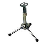 Chrome Miniature Tripod Desk Microphone Stand