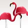 Bright Pink Flamingo Yard Ornament