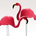 Bright Pink Flamingo Yard Ornament