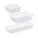 Wire Mesh Drawer Organizer - Set of 3 (White) (9 x 6 x 2.25D)