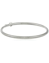 Stainless Steel Textured Bangle Bracelet