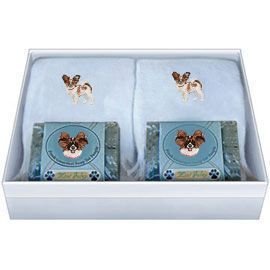 Double Gift Box with Papillon Soap and Towel