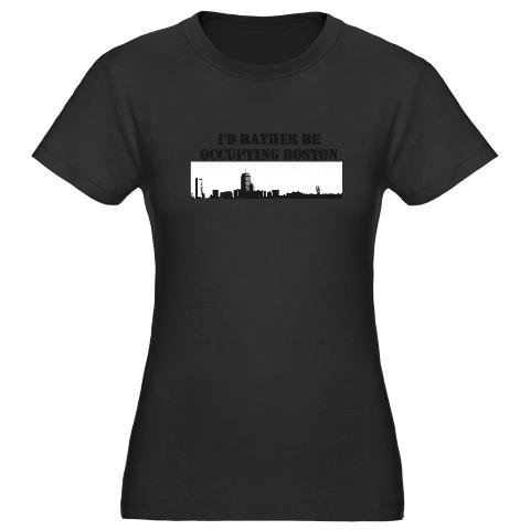 Occupy Boston Boston Women's Fitted T-Shirt dark by CafePress