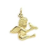 14k Yellow Gold Angel with Holy Spirit Charm