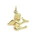 Jewelry : 14k Yellow Gold Angel with Holy Spirit Charm