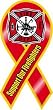 Support Firefighters 8" Ribbon Car Magnet