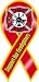 Support Firefighters 8" Ribbon Car Magnet
