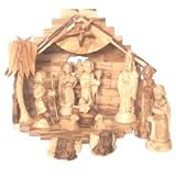 Meduim size figures set Size with Meduim size musical Creshe or house - grade A olive wood