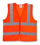 Orange Mesh Safety Vest Zipper Class II