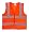 Orange Mesh Safety Vest Zipper Class II Size: 6X