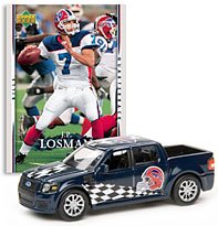 Buffalo Bills - JP Losman (Blue Car) 2007 Upper Deck Collectibles NFL Ford SVT Adrenalin Concept with Card