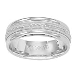 ARTCARVED OPULENCE Men’s 14k White Gold Braided Wedding Band