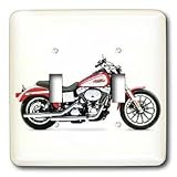 Light Switch Cover Picturing Picturing Harley-Davidson Motorcycle - double toggle switch