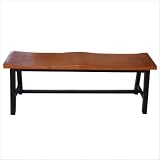International Concepts BE57-27 Saddle Seat Bench Black/Cherry